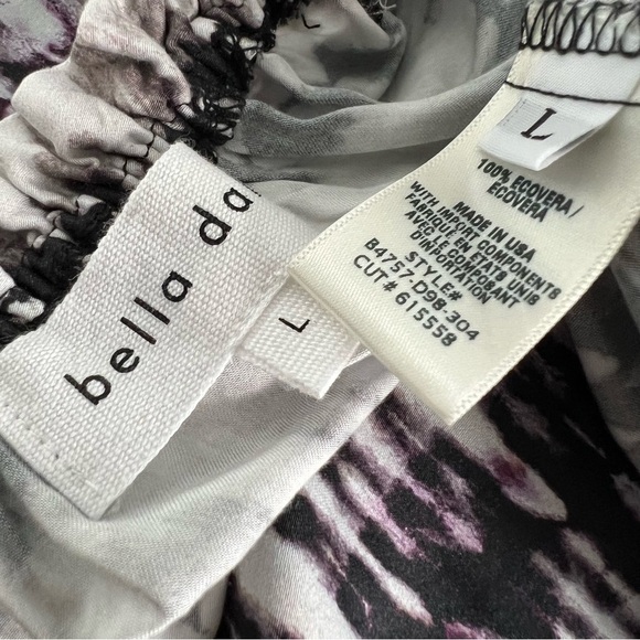 NWT Bella Dahl Lucy Raglan Sleeve Shirred Neck Top Rustic Stripe Large - Picture 9 of 11